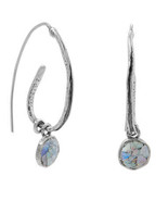 Ancient Roman Glass Oxidized Sterling Silver Earrings - $202.38 CAD