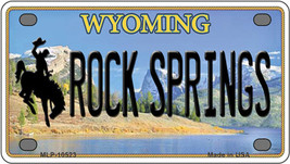 Rock Springs Wyoming Novelty Mini Metal License Plate Tag - £11.76 GBP