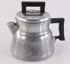 WEAR-EVER 3002 Vintage Aluminum 2 Cup Coffee Pot Glass Knob - £77.31 GBP