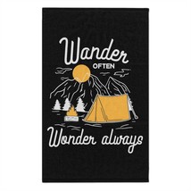 Wander Often, Wonder Always Rally Towel, Personalized 11x18, Camping, Hi... - $17.51