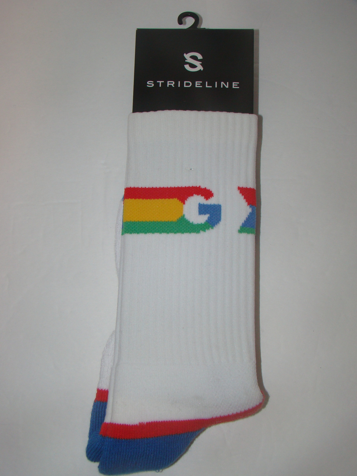 Primary image for (1) Pair - STRIDELINE - Google Rainbow Socks (New)