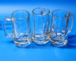 LIBBEY GLASS Beer Mug Steins THUMB REST Rounded Panels 12 Ounce - HEAVY ... - $34.97