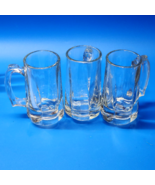 LIBBEY GLASS Beer Mug Steins THUMB REST Rounded Panels 12 Ounce - HEAVY ... - £27.49 GBP