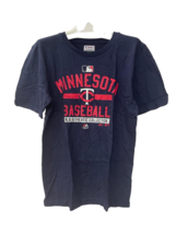 Majestic Youth Minnesota Twins Baseball Authentic Property T-Shirt Navy ... - $12.86
