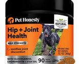 Pet Honesty Dog Hip &amp; Joint Health Support Max Strength 90 Chews, Bacon ... - £18.14 GBP
