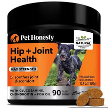 Pet Honesty Dog Hip &amp; Joint Health Support Max Strength 90 Chews, Bacon Exp10/24 - £18.01 GBP