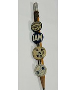 Vintage Button Pencil Clips Morton&#39;s Salt &amp; Three Others - $225.80 MXN
