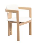 LeisureMod Velo Upholstered Leather Modern Dining Chair with Wood Legs O... - $4,943.88 MXN