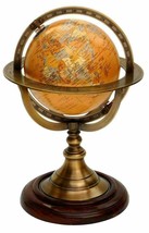 Vintage Latón Antigüedad Armillary Mesa Marina Sphere Globe Náutico Decoración - £68.06 GBP
