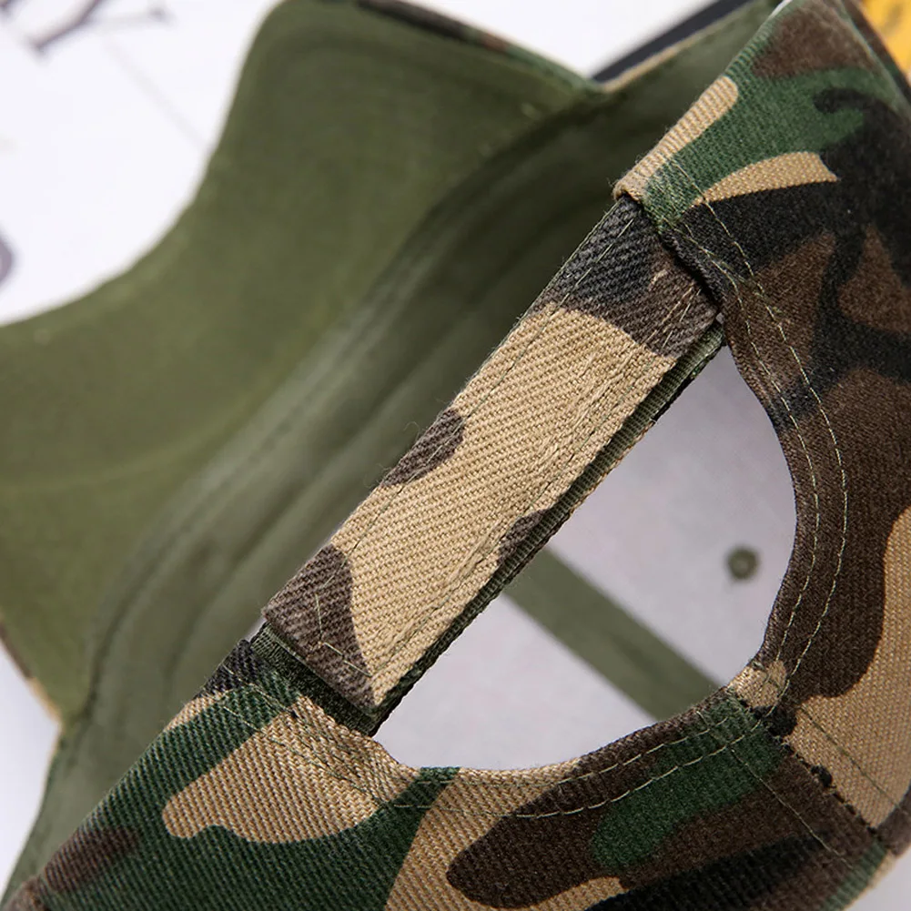 Sporting Camouflage Quick-Drying Cap Outdoor Sunscreen Baseball Cap Jungle Leave - £23.62 GBP