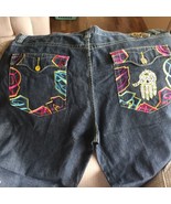 Miskeen Originals Jeans Shorts 44 Hip Hop Embroidered Europe Boarder Ska... - £39.94 GBP