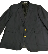 Alexander Boston Llyod Mens Navy Blazer Inner Pockets Brass Button Sleeve 70&#39;s - £52.27 GBP