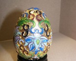 Vintage Cloisonne Enamel Egg w/ Stand 2 1/2&quot;  - $17.99