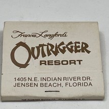 Vintage Matchbook Cover Outrigger Resort Restaurant Jensen Beach,  FL gmg - £9.66 GBP