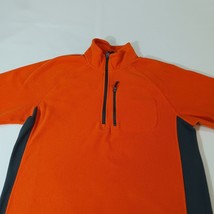 Starter RM34403 Men's Orange & Black 1/4 Zip Long Sleeve Pullover Sweatshirt M image 8