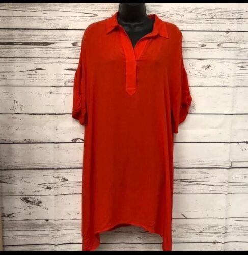 Lumiere red gauze tunic or dress Women’s Size S Small - $16.82