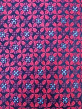 Lands End 100% Silk Floral Patterened Red Blue Handsewn Classic 3.5&quot; Ski... - $40.28