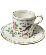 Vintage Tea Cup Saucer Set Demitasse Sized Ansley Pembroke Bird Bone Chi... - $28.85 CAD