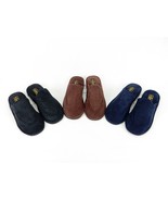 Men&#39;s Corduroy House Slippers, Open Heel, Black/Brown/Navy, Sizes 7-13 #... - $14.95
