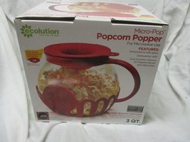 Ecolution Patented Microwave Micro-Pop Popcorn Popper, Borosilicate Glass - £43.39 GBP