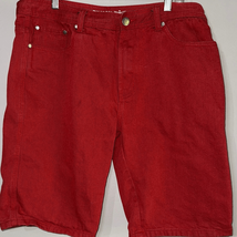 Vibrant Red Men&#39;s Denim Shorts - $11.76
