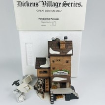 Dept 56 Great Denton Mill 1993 Retired Dickens Village With Light NIB, Log Wood - $29.02