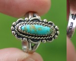 Sterling Silver &amp; Turquoise Navajo Ring FRED HARVEY STAMPED band 925 size 6 - $69.99