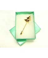 Gold Tone Stick Pin, Abstract Flying Birds, Vintage Gustavo Trifari, JWL... - £7.78 GBP