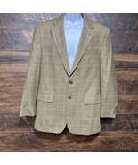Lauren Ralph Blazer Wool Silk Canada Tweed Tan 40L Lined 2 Button Union ... - $91.20 CAD