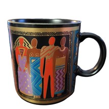 Vintage Laurel Burch Tribal Spirit Coffee Mug Tea Cup Bright People 14 oz - $33.32