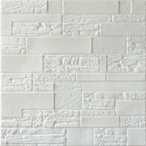 Dundee Deco PJ2218 Off White Faux Bricks, Stones 3D Wall Panel, Peel and Stick W - £10.16 GBP+