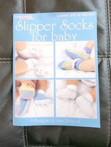 Baby Slipper Socks Crochet Pattern Booklet Leisure Arts 2612 Penrod 1994... - £7.43 GBP