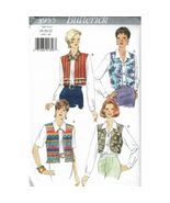 Butterick Sewing Pattern 3955 Blouse Vest Misses Size 18-22 - $8.85