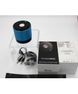 ThunderMAX Mini Speaker &amp; Speaker Phone Wireless Metallic Blue Boxed - $19.75