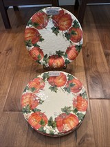6 x Melamine Pumpkin Dinner Plates 10.5&quot; Fall Halloween NWT Farmhouse - $843.43 MXN