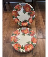 6 x Melamine Pumpkin Dinner Plates 10.5&quot; Fall Halloween NWT Farmhouse - $45.49