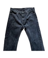 Levis&#39;s 505 Jeans Mens 38 x 34 Black Denim Straight Leg Dark Wash - €13,16 EUR