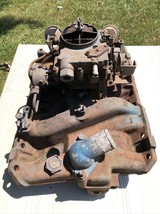 1970&#39;s Factory GM Pontiac Two Barrel Intake 2 Barrel Rochester Carbureto... - $193.05