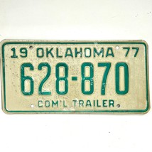 1977 United States Oklahoma Commercial Trailer License Plate 628-870 - £7.34 GBP