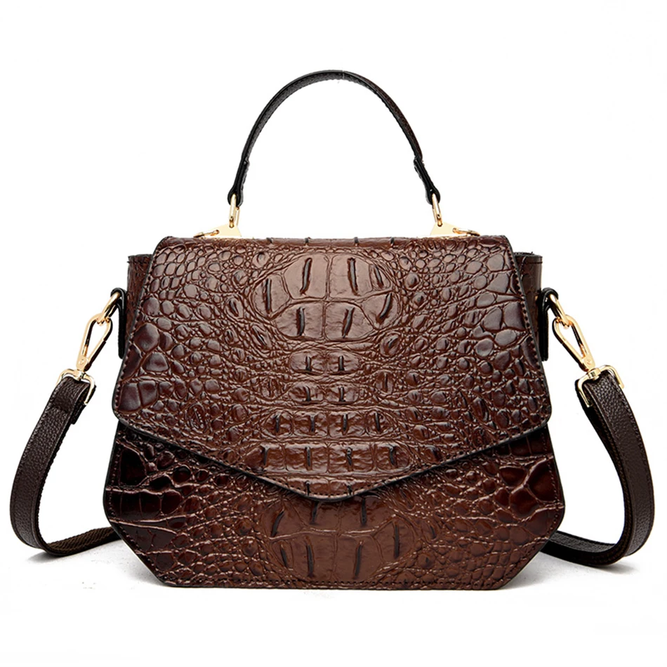 er Crocodile Leather Women Handbags and Purses 2022  Shoulder Crossbody Bag High
