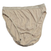 Y2K Victoria’s Secret vintage cotton high Leg brief panties L Taupe 2003... - $24.74