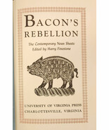 BACON’S REBELLION THE CONTEMPORARY NEWS SHEETS - 1956 1st ed. - $374.09 MXN