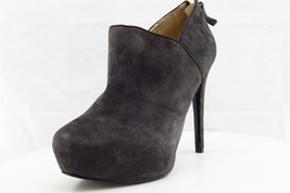Nine West Ankle Boots Women Zip Boot Sz 7 M Gray Leather - £20.06 GBP