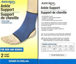 ELASTIC ANKLE SUPPORT Pullover Foot Brace BLUE Fabric Washable Sprain Pr... - $300.28 MXN