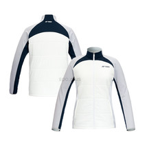 YONEX 23FW Women&#39;s Badminton Woven Padded Jacket Sportswear White NWT 233WU006F - £93.67 GBP