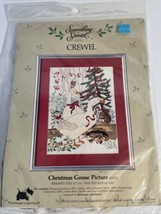 1986 Something Special NEW Crewel Kit “Christmas Goose Picture” 40223 12”x16” - $25.71