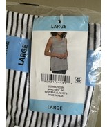 Lands End Split Hem Tank Women’s LG White / Black Stripe New In Bag - $395.58 MXN