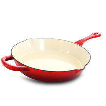 Crock-Pot Artisan 12 Inch Enameled Cast Iron Skillet in Scarlet Red - $79.95