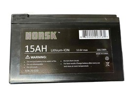 NEW NORSK 15AH Lithium ION Battery 12.6V max 166.5Wh 20-020 - £50.63 GBP