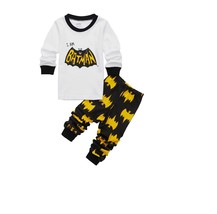 Superhero Cartoon Pajamas for Boy kid BAT WHITE - £14.99 GBP